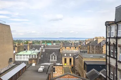 a view from the roof of a building at JOIVY Luxury Flat near Edinburgh Castle in Edinburgh