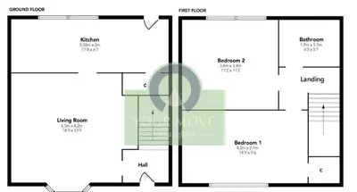 a floor plan of a building at West End House by Klass Living Bellshill in Bellshill