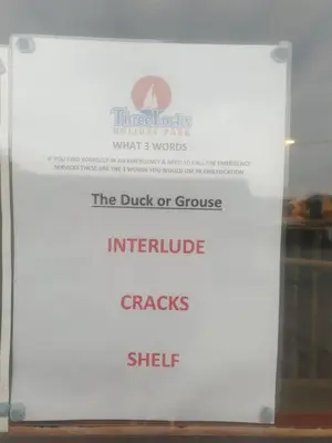a sign that says the duck or goose initiative craig stick at Loch Heron View in Newton Stewart
