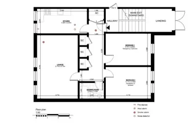 a floor plan of a house at Beautiful West End Flat with Private Parking in Glasgow