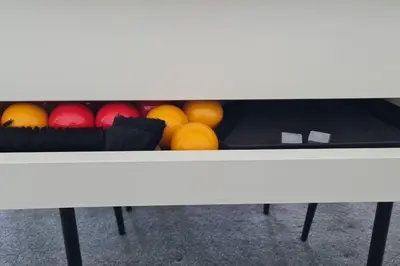 a white table with a bunch of fruits on it at Large 4 bed (sleeps 8) Castle View in Edinburgh