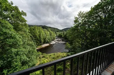 a view of a river from a bridge at Gatehouse, Bridge of Balgie, Glenlyon in Bridge of Balgie