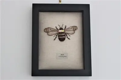 a picture of a bee in a frame on a wall at Beeswing, a Victorian Gem in Biggar in Biggar