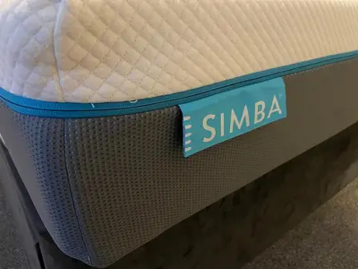 a mattress with a blue tag on it at 5 minutes from Loch Lomond - Newly Renovated Ground Floor 1-Bed Flat in Bonhill